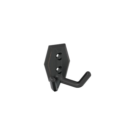 Amerock Benton Transitional Double Prong Oil Rubbed Bronze Wall Hook H37008ORB